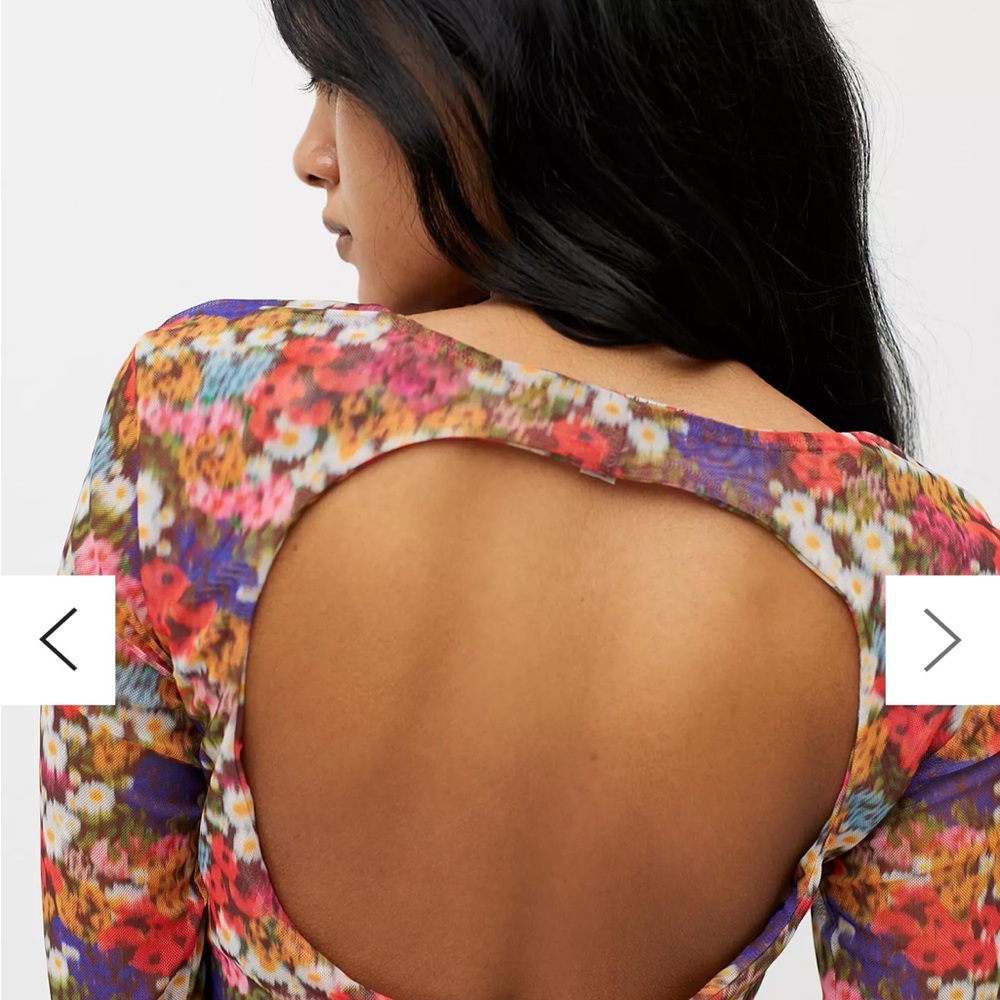 NWT Urban Outfitters Multicolor Floral Top - Picture 2 of 8